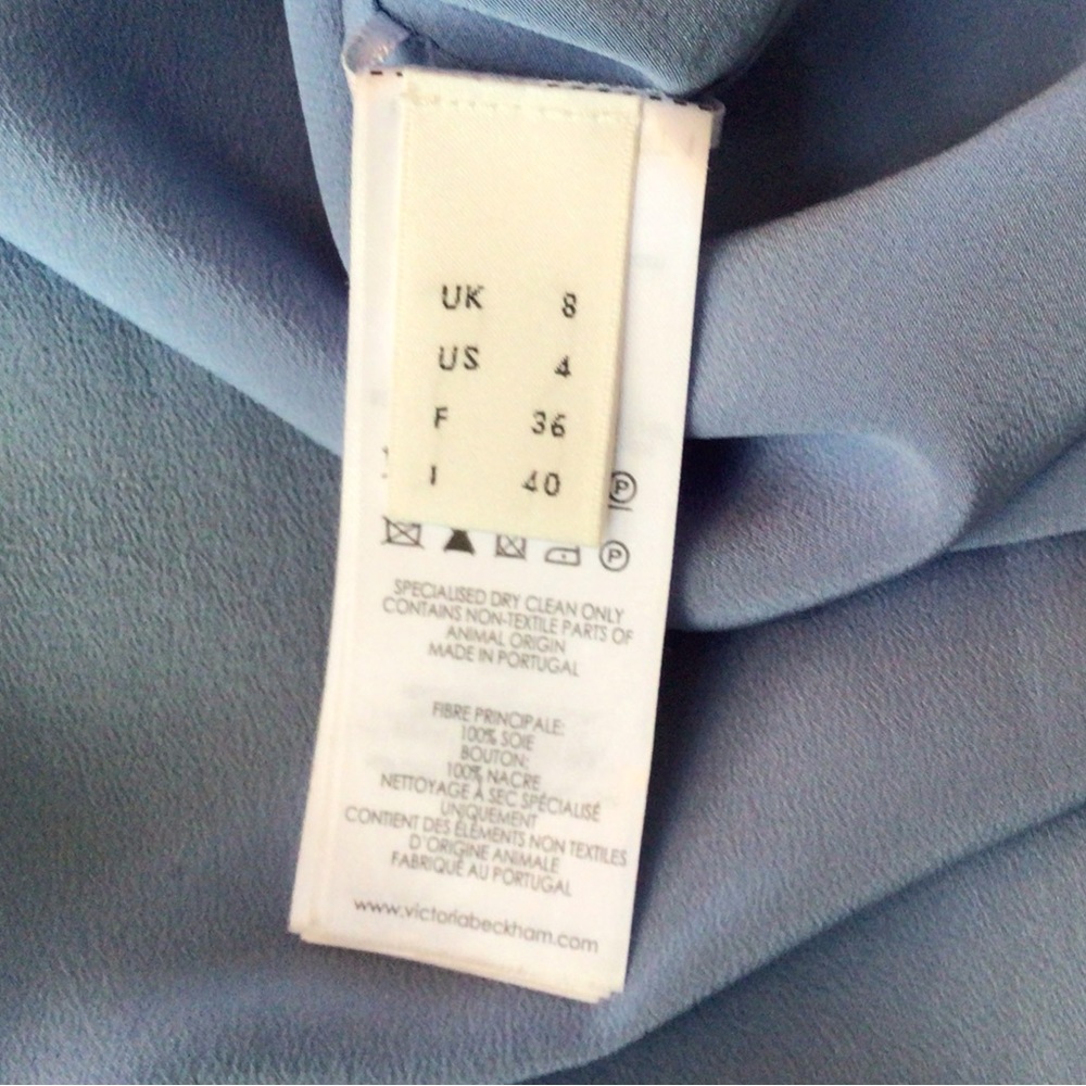 Victoria Beckham blue silk shirt, 4 - Picture 9 of 10